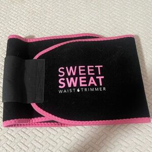 Sweet Sweat Black and Pink Waist Trimmer